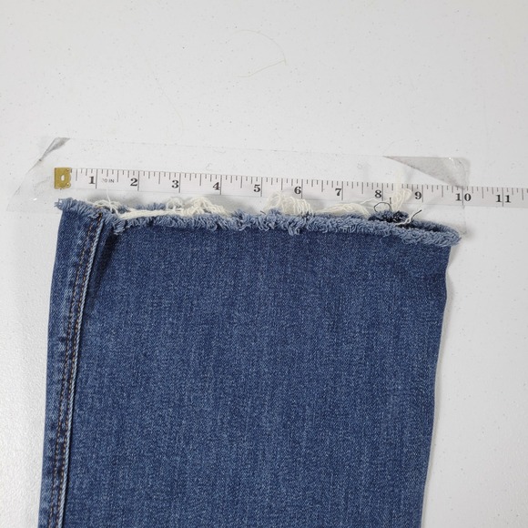 KUT From The Kloth Stella Fab Ab Flare Jeans High Rise Distressed Raw Hem sz 2 - Picture 6 of 11